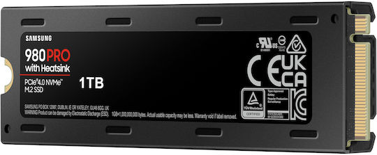 Samsung 980 PRO w/ Heatsink SSD 1TB τύπου M.2 με σύνδεση PCI Express 4.0 και Ψύκτρα (PS5 Compatible) MZ-V8P1T0CW