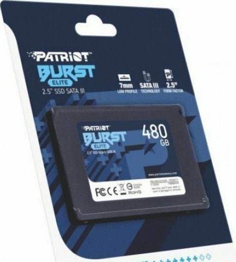 Patriot Burst Elite SSD 480GB 2.5'' Type with SATA III Connection PBE480GS25SSDR