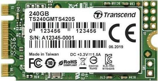 Transcend 420S SSD 240GB M.2 Type with SATA III Connection TS240GMTS420S Bulk