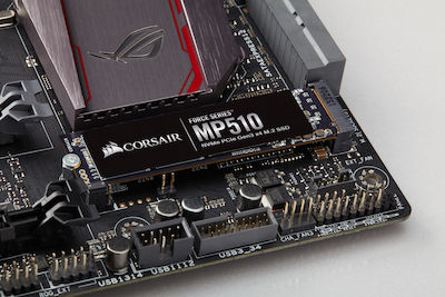 Corsair Force MP510 SSD 480GB τύπου M.2 με σύνδεση PCI Express 3.0 CSSD-F480GBMP510