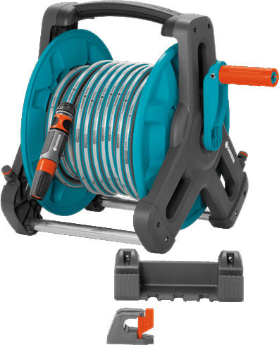Gardena 50 Classic Wall Mounted Hose Reel with 20m Hose with Rewind Handle