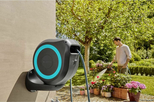 Gardena Rollup M Automatic Watering Wind Wall Mounted with Hose 20m Μ