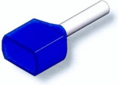 Adeleq Elektrischer Terminal Aderendhülse mit Isolierung 2x0.75mm² Blau (12-5540752)