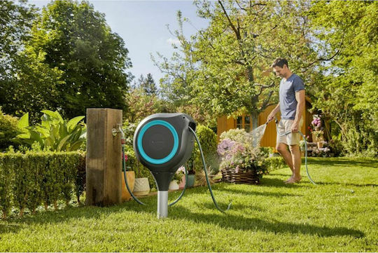 Gardena Rollup M Automatic Watering Wind Wall Mounted with Hose 20m M
