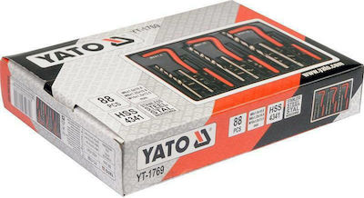 Yato YT-1769 Set de Reparație a Filetelor HSS 10x1.5 / 6x1.00 / 8x1.25mm 88buc