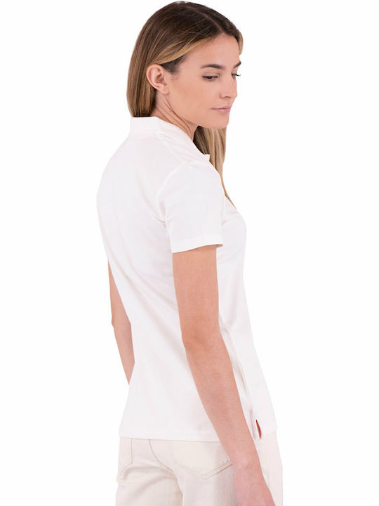 Women's Polo Blouse Short Sleeve White