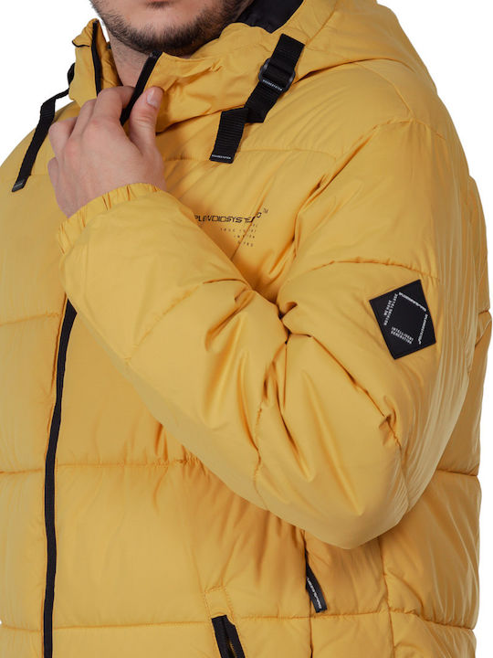 Зимно Puffer Жълто Мъжко Яке