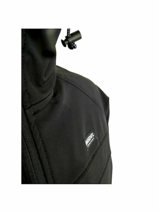 Basehit Herren Winter Jacke Lässig Wasserdicht Schwarz