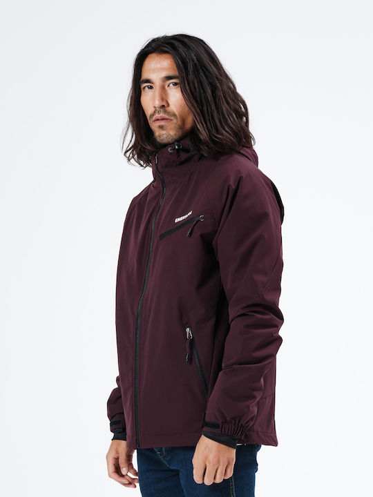 Winter Jacke Wasserdicht und Winddicht Burgundisch