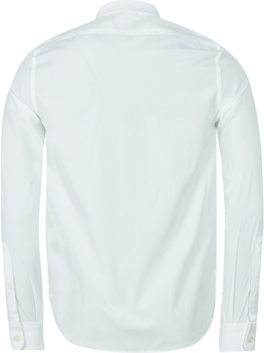 S Bill Long-sleeved Cotton Shirt White
