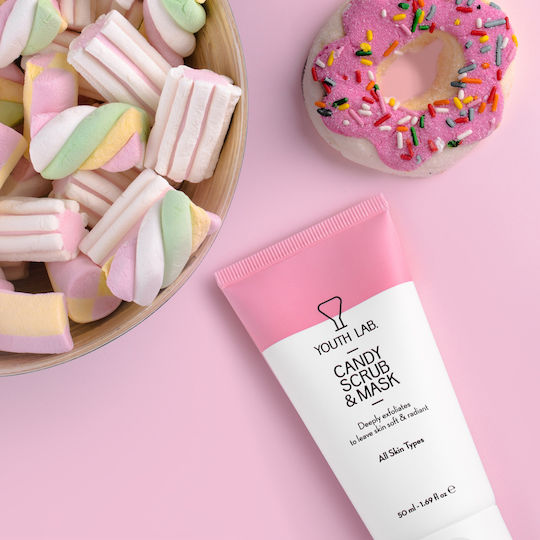 Youth Lab. Candy Scrub Μάσκα Ομορφιάς Προσώπου για Απολέπιση Με Άργιλο 50ml