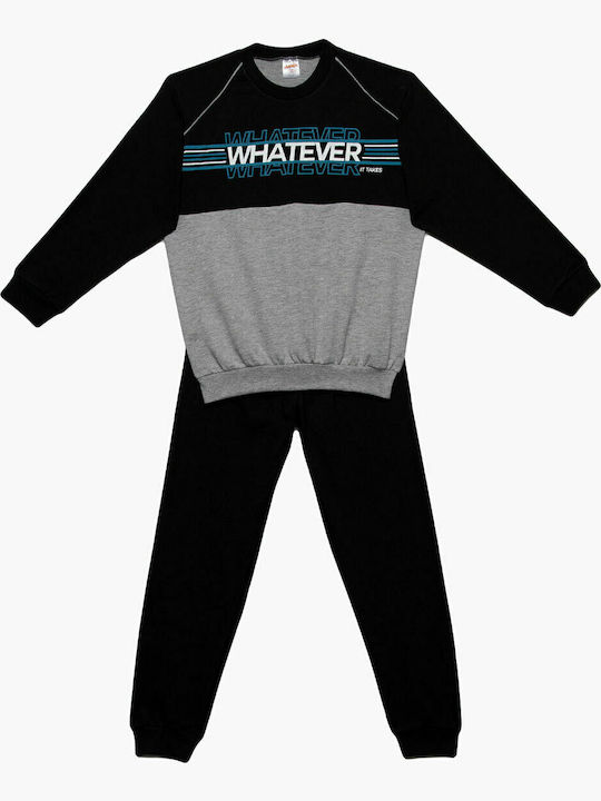 Minerva Kids' Pajamas Winter Black Whatever