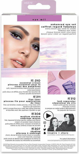 Real Techniques Professional Set with Makeup Brushes made of Synthetic Hair Enhanced Eye 5pcs