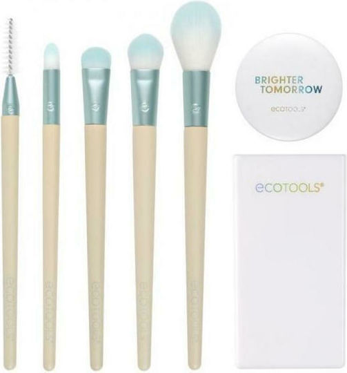 EcoTools Професионален Комплект с Четки за Грим от Синтетичен Косъм Eye Shine Bright 7бр