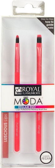 Royal & Langnickel Σετ με Πινέλα Μακιγιάζ για Χείλια από Συνθετική Τρίχα Moda 2τμχ