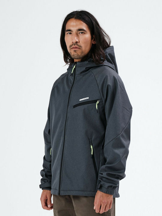 Χειμωνιάτικο Μπουφάν Softshell Αδιάβροχο και Αντιανεμικό Ebony