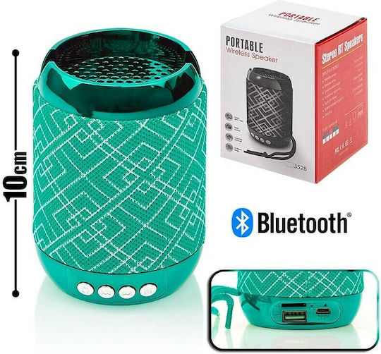 KL-3528 Ηχείο Bluetooth 5W με Διάρκεια Μπαταρίας έως 3 ώρες Τιρκουάζ
