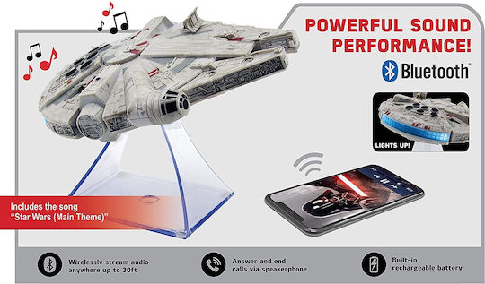 eKids Star Wars Bluetooth Speaker 3W with Battery Life up to 8 hours Millennium Falcom