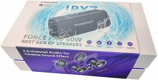 Tronsmart Element Force Pro Водоустойчиво Bluetooth високоговорител 60W с живот на батерията до 15 часа Черно