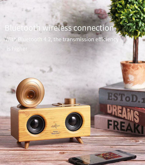 Apollo B6 Ηχείο Bluetooth 5W με Ραδιόφωνο Light Brown