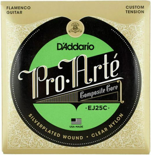 Daddario Pro-Arte Composite Set of Nylon Classical Guitar Strings 28 - 44 Clear Flamenco