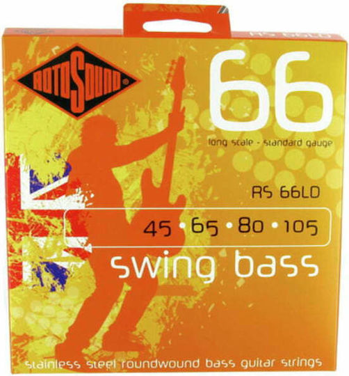 Rotosound Swing Bass 66 Set of Bass Strings Stainless Steel for Bass 45 - 105 Standard