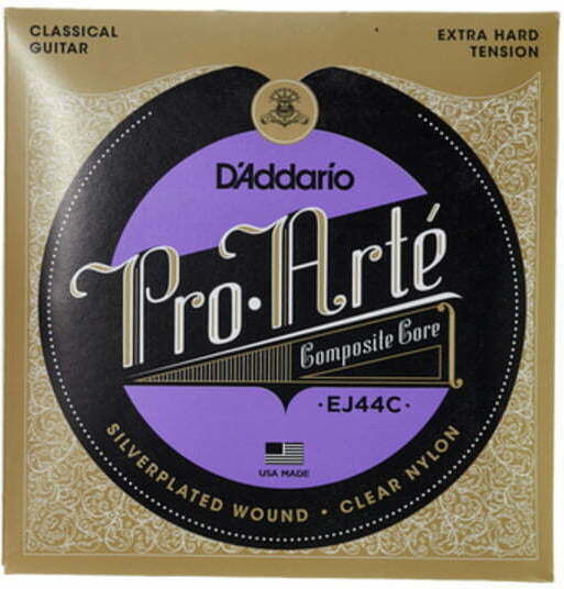 Daddario Set of Nylon Strings for Classic Guitar 4/4 Pro-Arté Composite Extra Hard Tension 29 - 47"