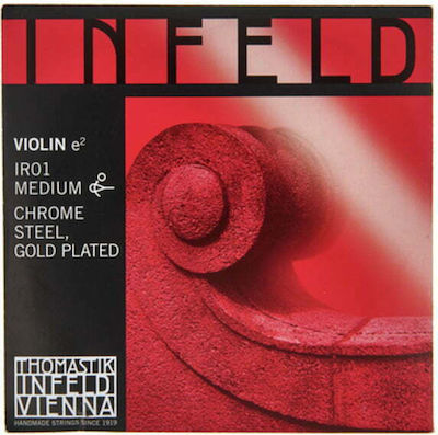 Thomastik Single Chrome String for Violin 4/4 Infeld Rot Violin Medium 4/4 E (Mi)