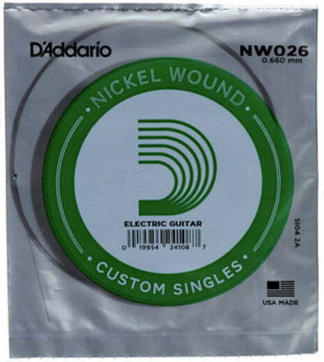Daddario Μονή Nickel Wound Χορδή 26" για Ηλεκτρική Κιθάρα XL Single
