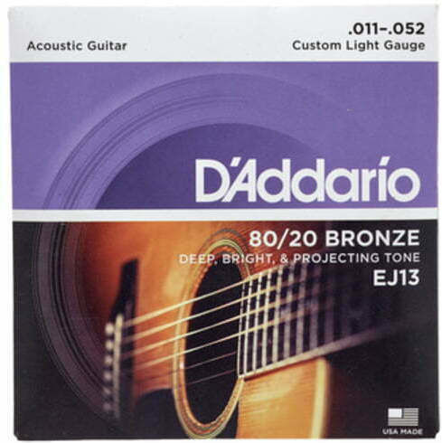 Daddario 80/20 Σετ Χορδών Bronze Ακουστικής Κιθάρας 11 - 52"