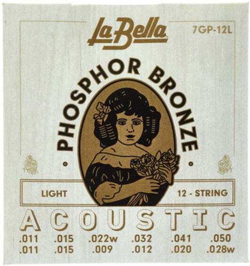 La Bella Phoshor Bronze Μονές Χορδές Phosphor Bronze Ακουστικής Κιθάρας 12τμχ 11" Light 12-String