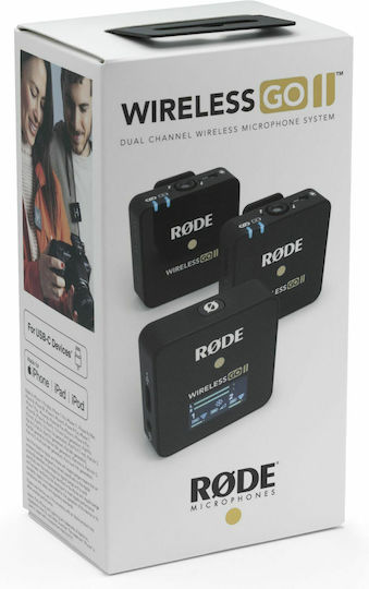 Rode Wireless GO II Ασύρματο Πυκνωτικό Μικρόφωνο Πέτου, Clip On Δημοσιογραφικό