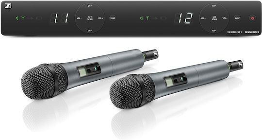 Sennheiser XSW 1-825 Dual B-Band Vocal Σετ Ασύρματο Δυναμικό Μικρόφωνο Χειρός για Φωνητικά