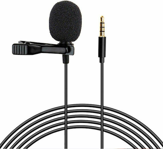Hands-Free Lavalier Set Electret Microphone 3.5mm Πέτου, Clip On Journalistic Jack 3.5mm
