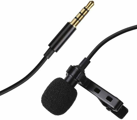 Hands-Free Lavalier Set Electret Microphone 3.5mm Πέτου, Clip On Journalistic Jack 3.5mm