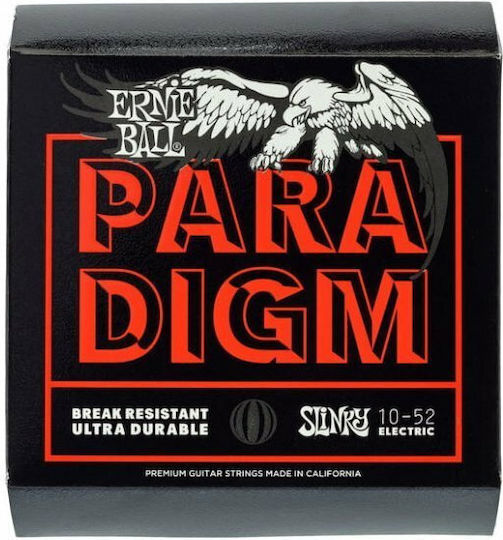 Ernie Ball Set of Steel Strings for Electric Guitar Slinky Paradigm Skinny Top Heavy Bottom 11 - 52"