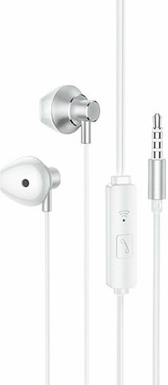 Hoco M75 Belle In-ear Handsfree με Βύσμα 3.5mm Ασημί