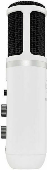 Mackie EM-USB Кондензаторен Микрофон Шоково монтиран за Студио в White Цвят