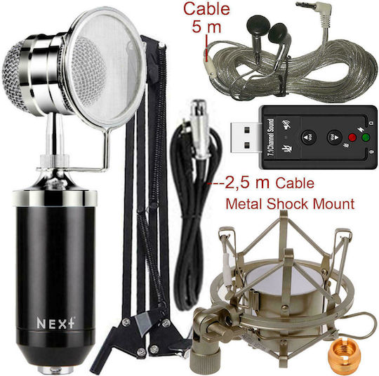 Next Kit with Headphones Set Condenser Microphone Shock Mounted for Vocals