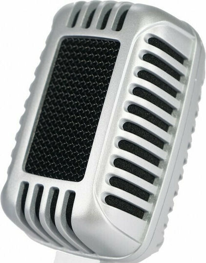 Ihos CLM-101 Δυναμικό Μικρόφωνο XLR Χειρός, Shock Mounted για Φωνητικά σε Ασημί Χρώμα