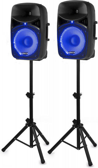 Vonyx Karaoke Speaker With Wired Microphone And Lighting Effects VPS122A 178.130 Black