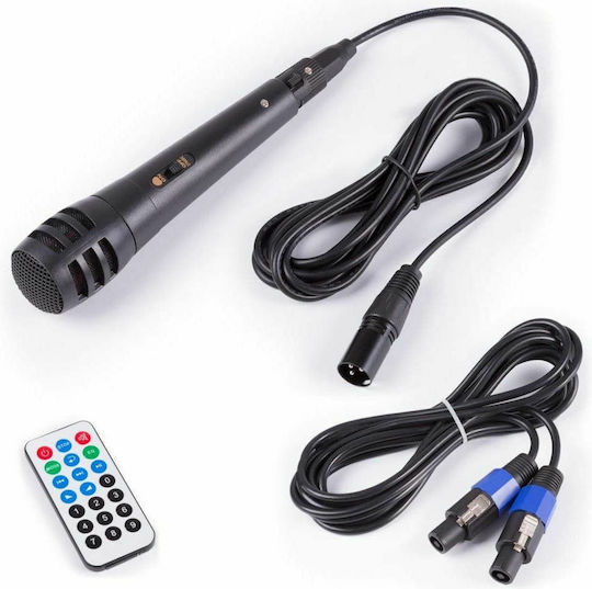Vonyx Karaoke Speaker With Wired Microphone And Lighting Effects VPS122A 178.130 Black