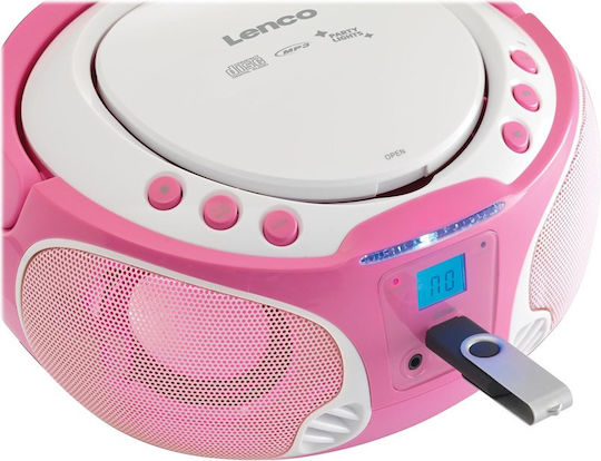 Lenco Ηχείο Karaoke με Ενσύρματo Μικρόφωνο SCD-650 SCD-650P Ροζ