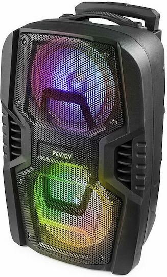 Fenton Karaoke Speaker with Wired Microphone and Lighting Effects FT208 LED 170.020 Black
