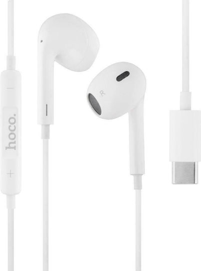 Hoco M1 Max În ureche Handsfree cu Mufă USB-C Alb