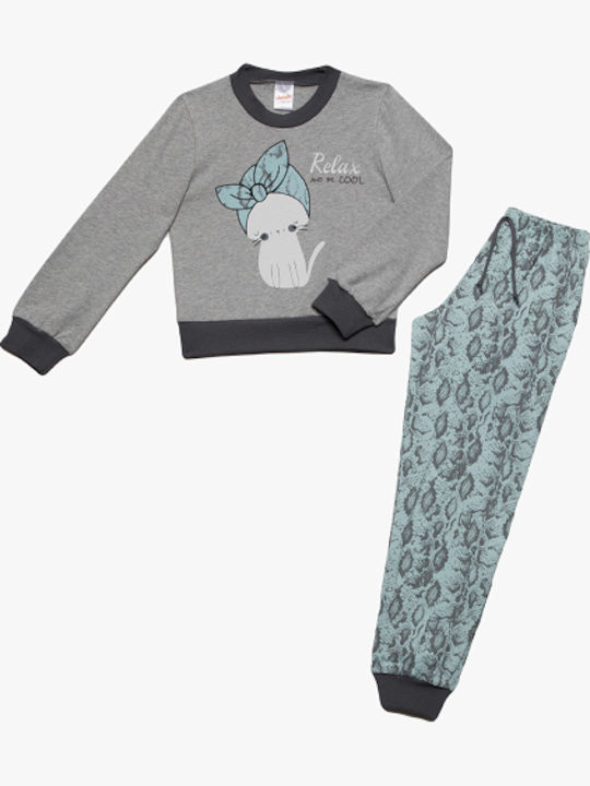 Minerva Kids' Pajamas Winter Gray RELAX