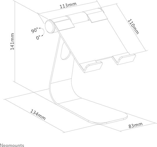 Neomounts Neomounts Βάση Tablet Γραφείου έως 11" σε Λευκό χρώμα