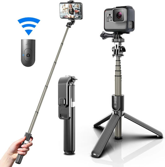 L03 Selfie Stick Cell Phone Tripod Bluetooth Black