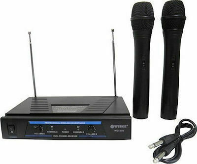 WVNGR Ενισχυτής Karaoke με Ασύρματα Μικρόφωνα WG-006 Μαύρος