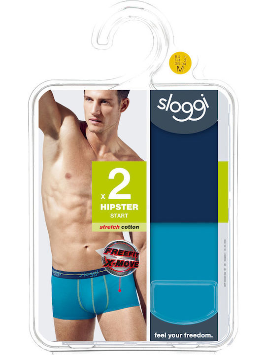 Start Hipster Men's Boxers Blue 2Pack